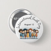 International Youth Day Pinback 缶バッジ (正面&裏面)