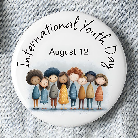 International Youth Day Pinback 缶バッジ