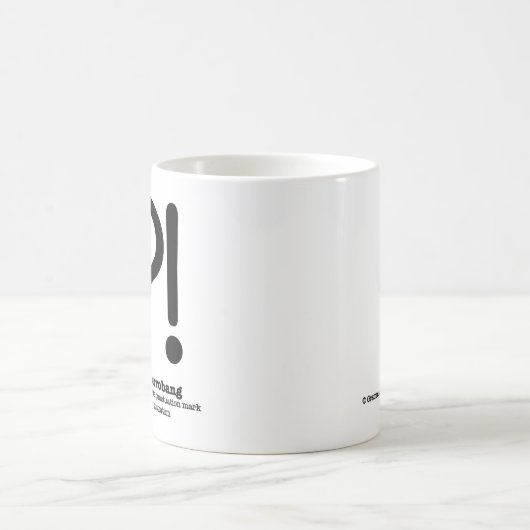 Interrobang文法マグのおもしろいな英国のギフト コーヒーマグカップ (中央)