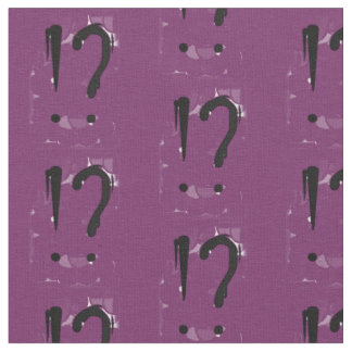 "Interrobangy" -紫色の… ファブリック