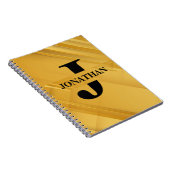 Intersecting Initial Letter Name Typography Design ノートブック (右側)