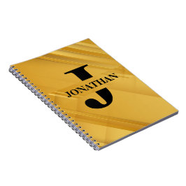 Intersecting Initial Letter Name Typography Design ノートブック