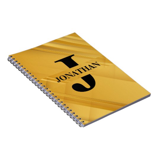 Intersecting Initial Letter Name Typography Design ノートブック (右側)
