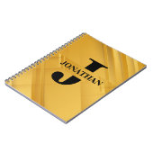 Intersecting Initial Letter Name Typography Design ノートブック (左側)