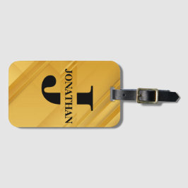 Intersecting Initial Letter Name Typography Design ラゲッジタグ