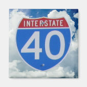 Interstate 40 Shield マグネット (正面)