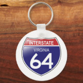 Interstate 64 in Virginia Keychain キーホルダー (正面)