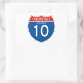 Interstate Sign 10 - Arizona 長方形シール (バッグ)