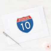 Interstate Sign 10 - Arizona 長方形シール (封筒)