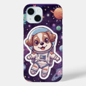 Interstellar Paws – Cute Space Dog in Adventure Case-Mate iPhoneケース (裏面)