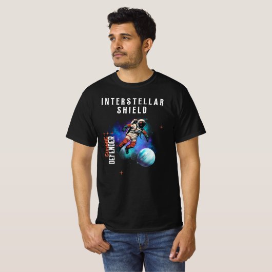 Interstellar Shield Cosmic Defender Tシャツ (正面フル)