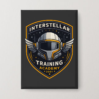 Interstellar Training Academy Sci-Fi Emblem Button 缶バッジ