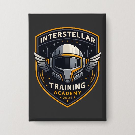 Interstellar Training Academy Sci-Fi Emblem Button 缶バッジ (正面)