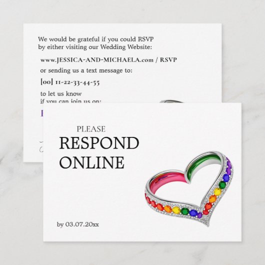 🌈 Intertwined in Pride Horizontal RSVP Online (正面/裏面)