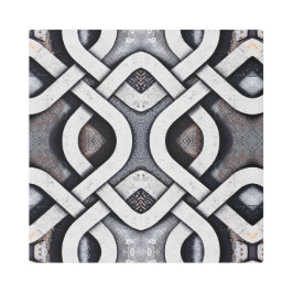 Interwoven Steel Matrix – Modern Industrial Metal メタルプリント