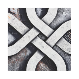 Interwoven Steel Matrix – Modern Industrial Metal メタルプリント