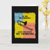 InThe Beginning God Created The Trombone カード (黄色い花)
