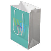 INTIAL名スタイリッシュモノグラムミニマル ミディアムペーパーバッグ (正面アングル)