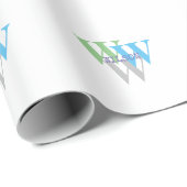 INTIAL名スタイリッシュモノグラムミニマル ラッピングペーパー (ロールコーナー)