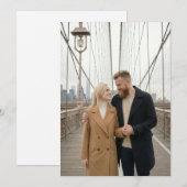 Intimate Beige Urban Photo 招待状 (正面/裏面)