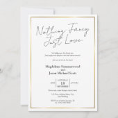 Intimate Minimalist Wedding | ゴールドフレーム 招待状 (正面)
