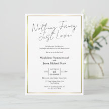Intimate Minimalist Wedding | ゴールドフレーム