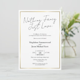 Intimate Minimalist Wedding | ゴールドフレーム 招待状