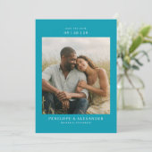 Intimate Teal Modern Photo セーブザデート (スタンド正面)