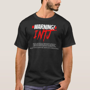 INTJおもしろいの警告イライラした皮肉な性格 Tシャツ