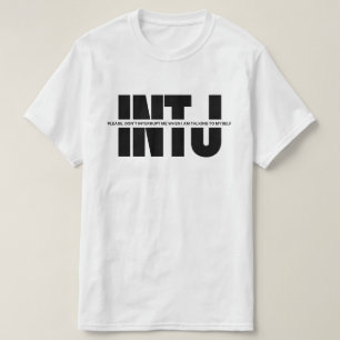 INTJマインドユーモアおもしろいことわざミニマルINTJ引用文 Tシャツ