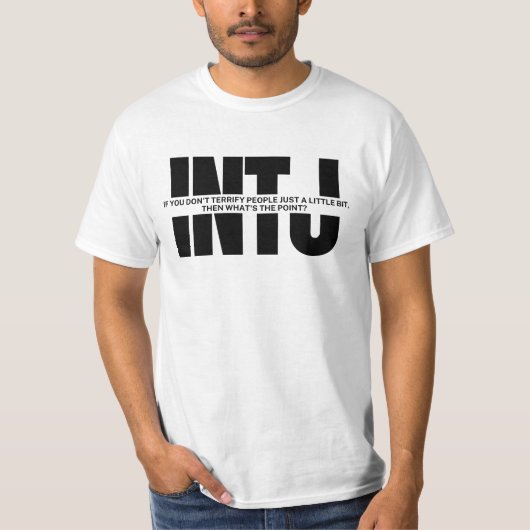 INTJユーモア皮肉INTJ引用文ミニマル Tシャツ (正面)
