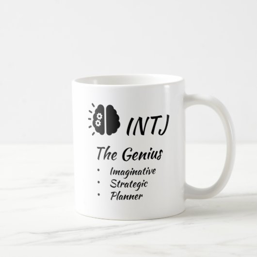 INTJ MBTIマイヤーズ – ブリッグス型インジケータパーソナリティ コーヒーマグカップ (右)
