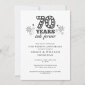 Into Forever 70th 結婚 Anniversary写真 招待状 (正面)
