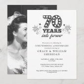 Into Forever 70th 結婚 Anniversary写真 招待状 (正面/裏面)