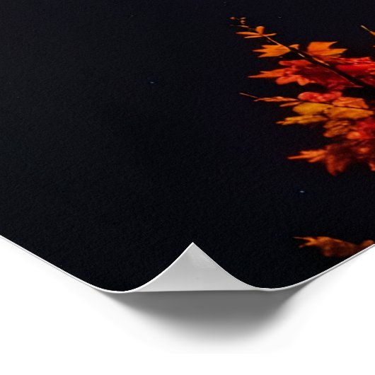 "Into the Abyss — Neon Black Hole Galaxy" Premium ポスター (角)