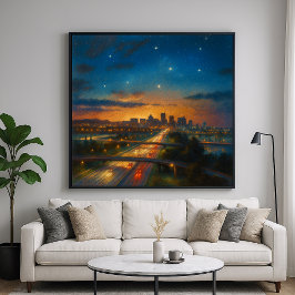 Into The City - Pastel Painting Style Cityscape ポスター