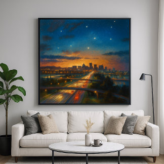 Into The City - Pastel Painting Style Cityscape ポスター