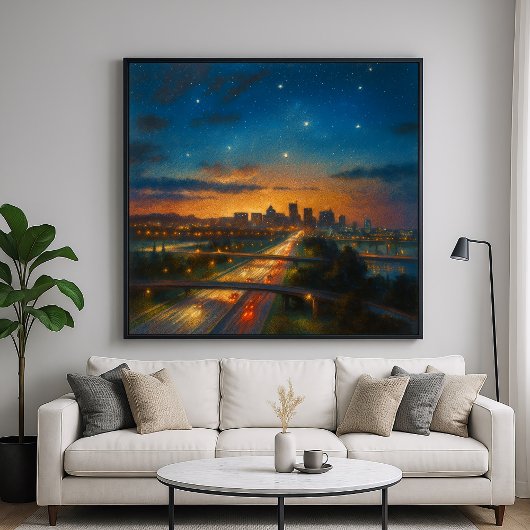 Into The City - Pastel Painting Style Cityscape ポスター