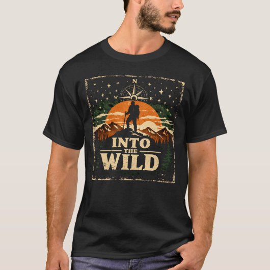 Into The Wild – Adventure Freedom Camping Tee Tシャツ (正面)
