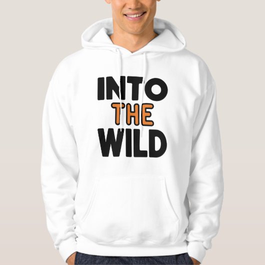 Into the Wild Bold Adventure Typography パーカ (正面)