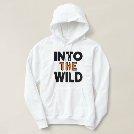 Into the Wild Bold Adventure Typography パーカ (デザイン正面)