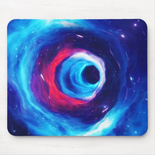 "Into the Wormhole" Space Art Mousepad マウスパッド (正面)