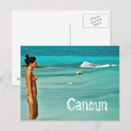 intotheblue、カンクン ポストカード (正面/裏面)