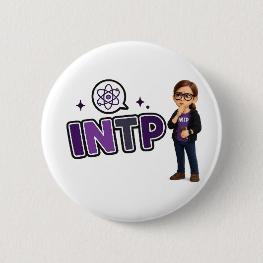 INTP — A Mente Investigadora 缶バッジ (正面)