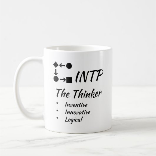INTP MBTIマイヤーズ-ブリッグス型指標人格 コーヒーマグカップ (左)