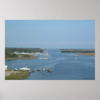 Intracoastal Waterway at Oak Island, NC -プリント