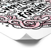 Intricate Abstract Overthinker Typography ポスター (角)