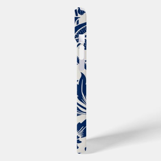 Intricate blue floral pattern on light background Case-Mate iPhoneケース (裏面 / 左)