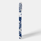 Intricate blue floral pattern on light background Case-Mate iPhoneケース (裏面 / 右)