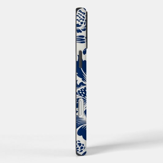 Intricate blue floral pattern on light background Case-Mate iPhoneケース (裏面 / 右)